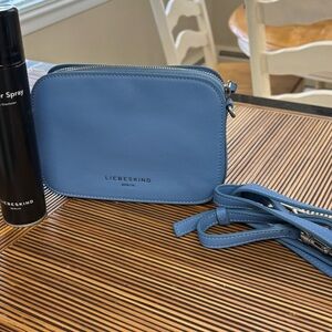 Liebeskind Blue Leather Crossbody Camera Bag